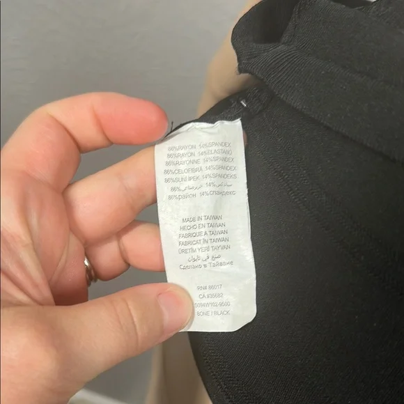 Bebe Elegant Black and Cream Bandage Bodycon Dress Women's Size XS - Picture 10 of 10